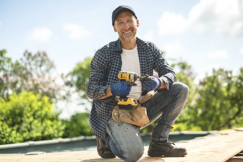 Professional Handyman with screwdriver