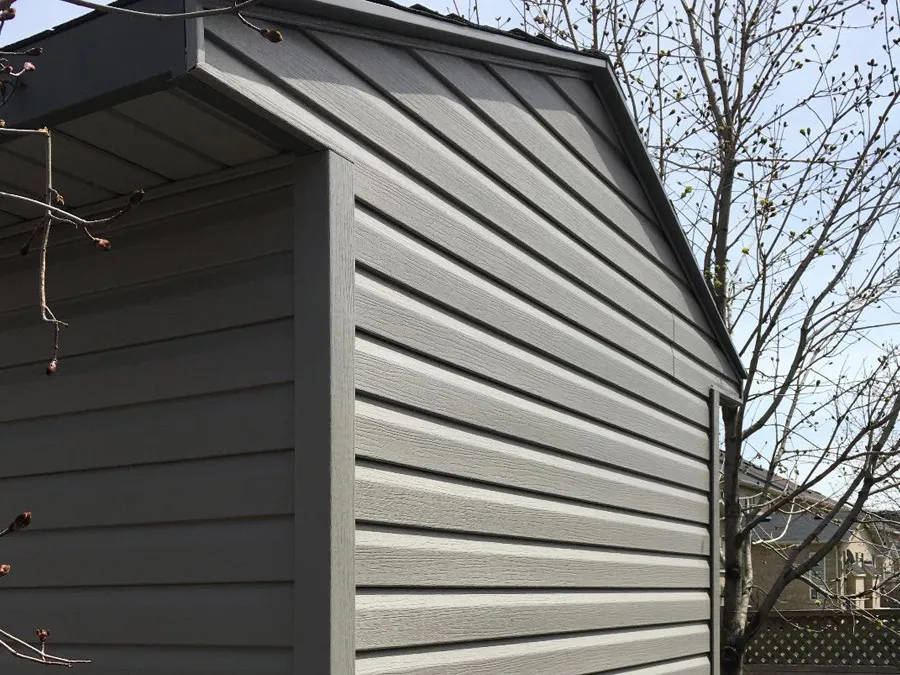 Vinyl Siding Installed on Shed